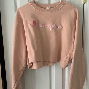 Champion cropped sweatshirt with embroidered detail